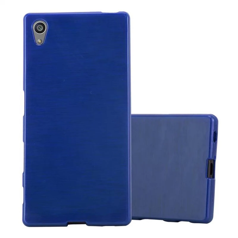 Cadorabo Hülle kompatibel mit Sony Xperia Z5 Schutzhülle aus flexiblem TPU Silikon im Brushed Design
