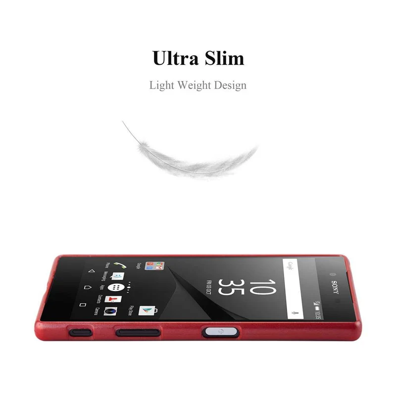 Cadorabo Hülle kompatibel mit Sony Xperia Z5 Schutzhülle aus flexiblem TPU Silikon im Brushed Design