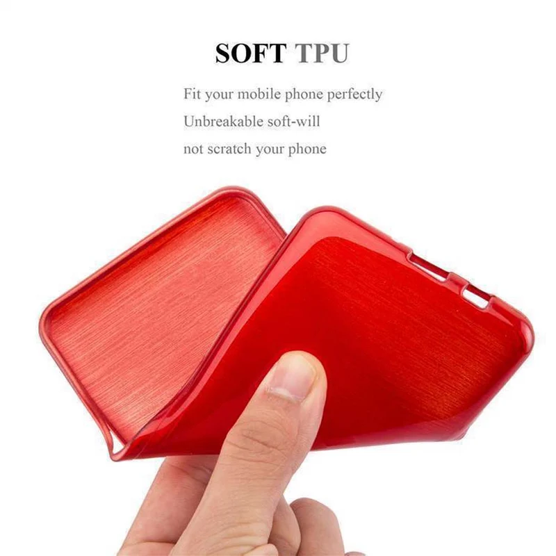 Cadorabo Hülle kompatibel mit Sony Xperia Z5 Schutzhülle aus flexiblem TPU Silikon im Brushed Design