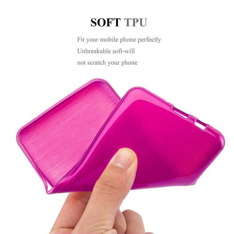 Cadorabo Hülle kompatibel mit Sony Xperia Z5 Schutzhülle aus flexiblem TPU Silikon im Brushed Design