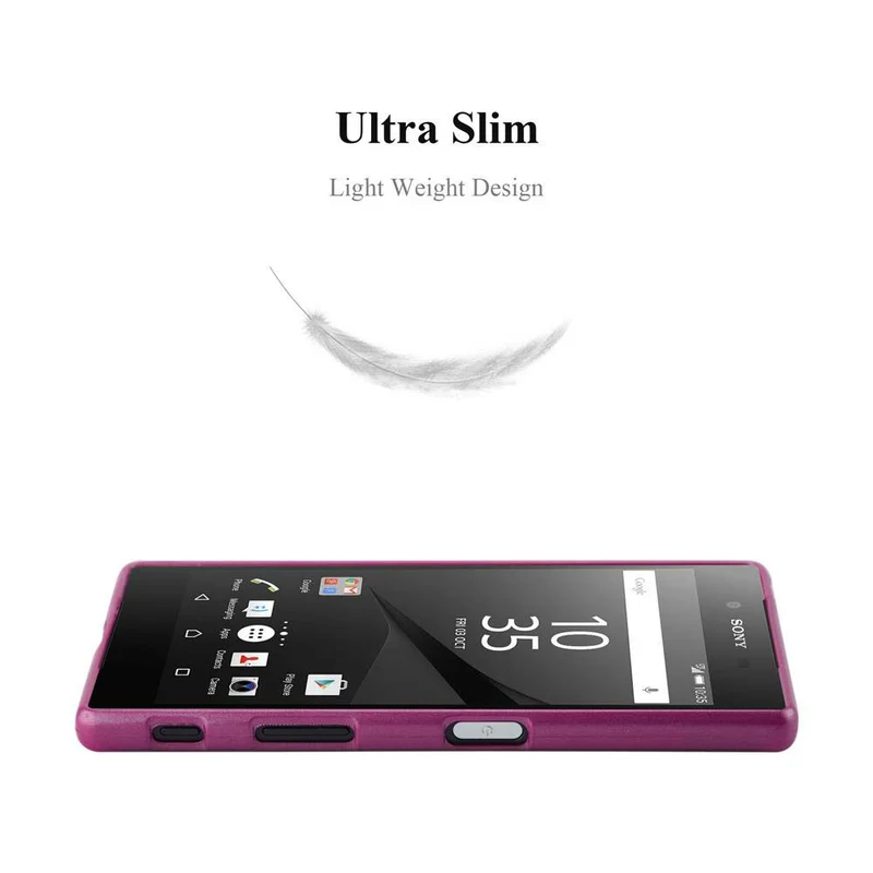 Cadorabo Hülle kompatibel mit Sony Xperia Z5 Schutzhülle aus flexiblem TPU Silikon im Brushed Design