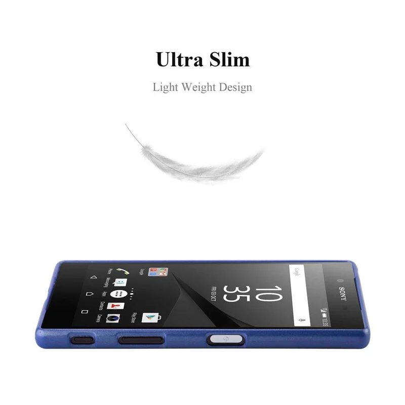 Cadorabo Hülle kompatibel mit Sony Xperia Z5 Schutzhülle aus flexiblem TPU Silikon im Brushed Design