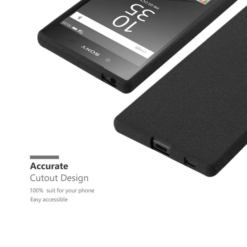 Cadorabo Hülle kompatibel mit Sony Xperia Z5 Schutzhülle aus flexiblem TPU Silikon