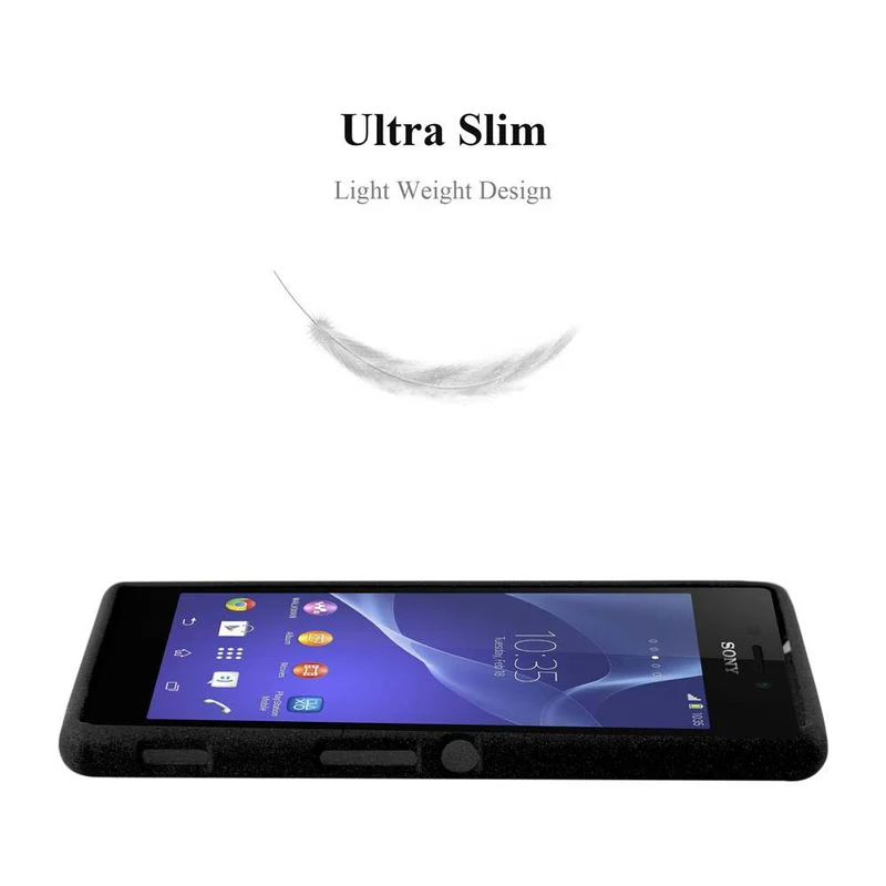 Cadorabo Hülle kompatibel mit Sony Xperia M2 / M2 AQUA Schutzhülle aus flexiblem TPU Silikon