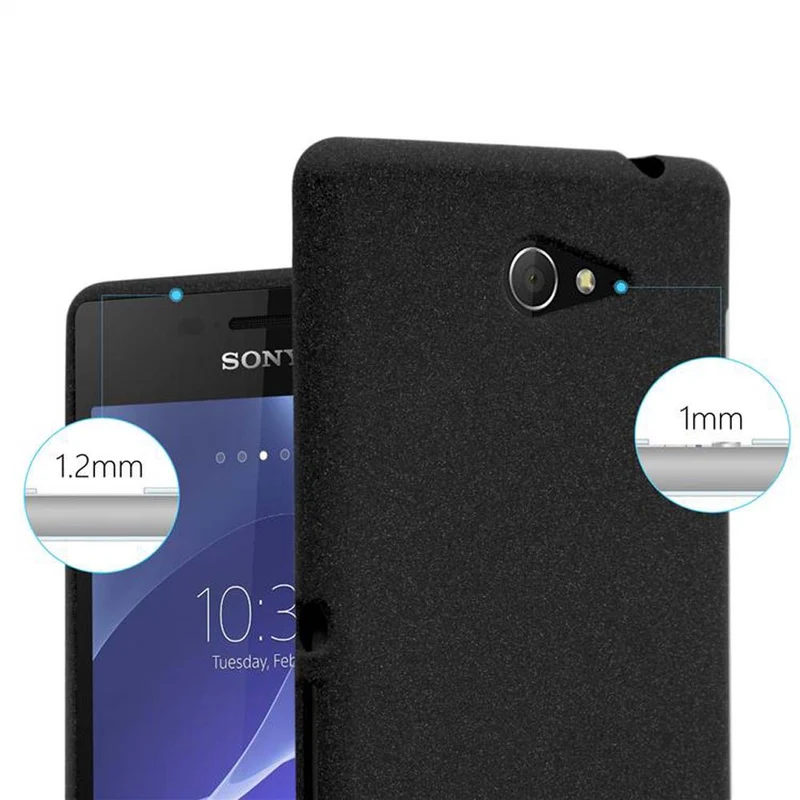 Cadorabo Hülle kompatibel mit Sony Xperia M2 / M2 AQUA Schutzhülle aus flexiblem TPU Silikon