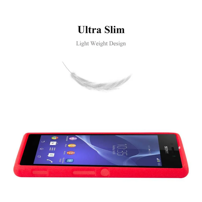 Cadorabo Hülle kompatibel mit Sony Xperia M2 / M2 AQUA Schutzhülle aus flexiblem TPU Silikon