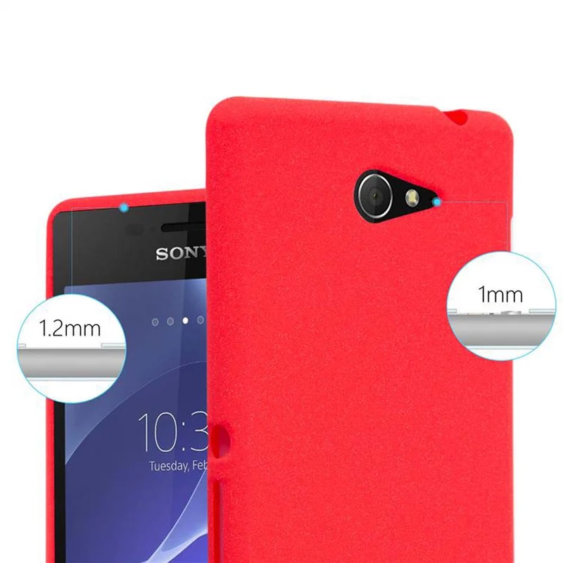Cadorabo Hülle kompatibel mit Sony Xperia M2 / M2 AQUA Schutzhülle aus flexiblem TPU Silikon