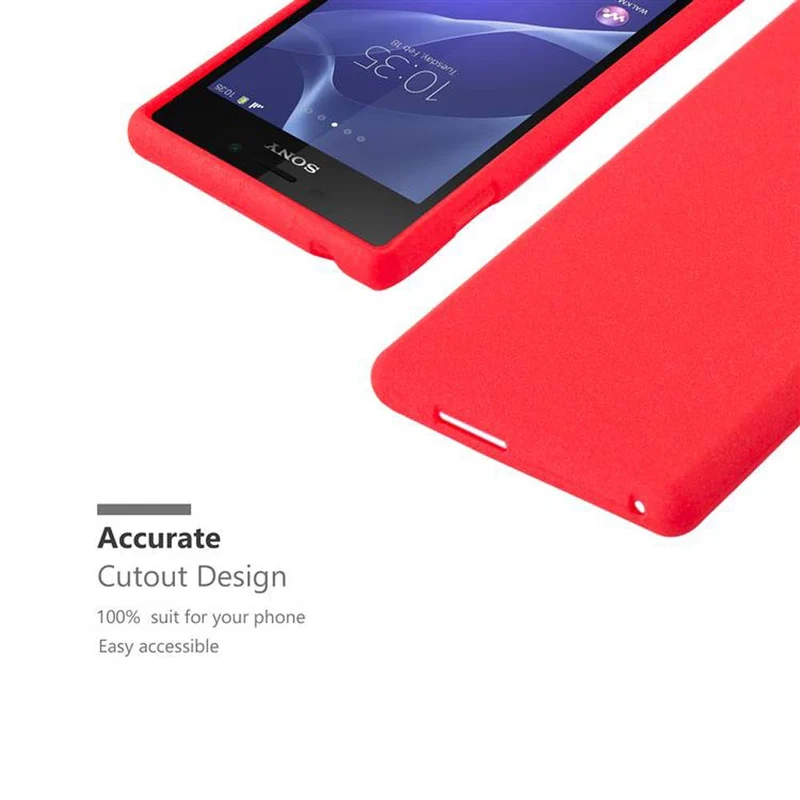 Cadorabo Hülle kompatibel mit Sony Xperia M2 / M2 AQUA Schutzhülle aus flexiblem TPU Silikon