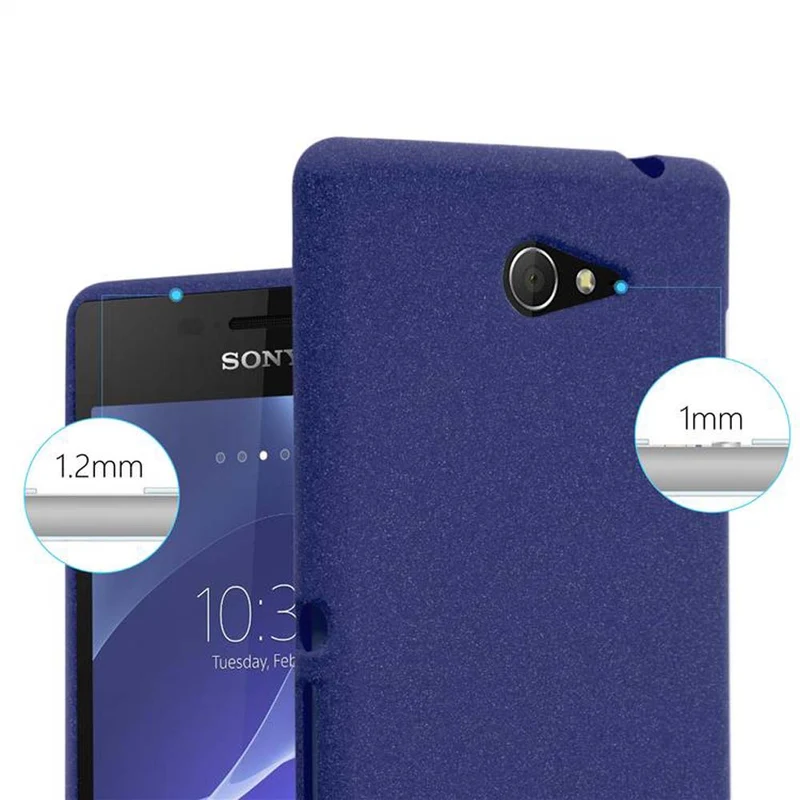 Cadorabo Hülle kompatibel mit Sony Xperia M2 / M2 AQUA Schutzhülle aus flexiblem TPU Silikon