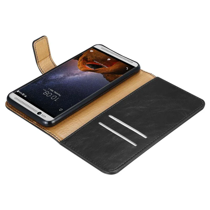 Cadorabo Hülle kompatibel mit ZTE Axon 7 Schutzhülle mit Magnetverschluss, Standfunktion und Kartenfach