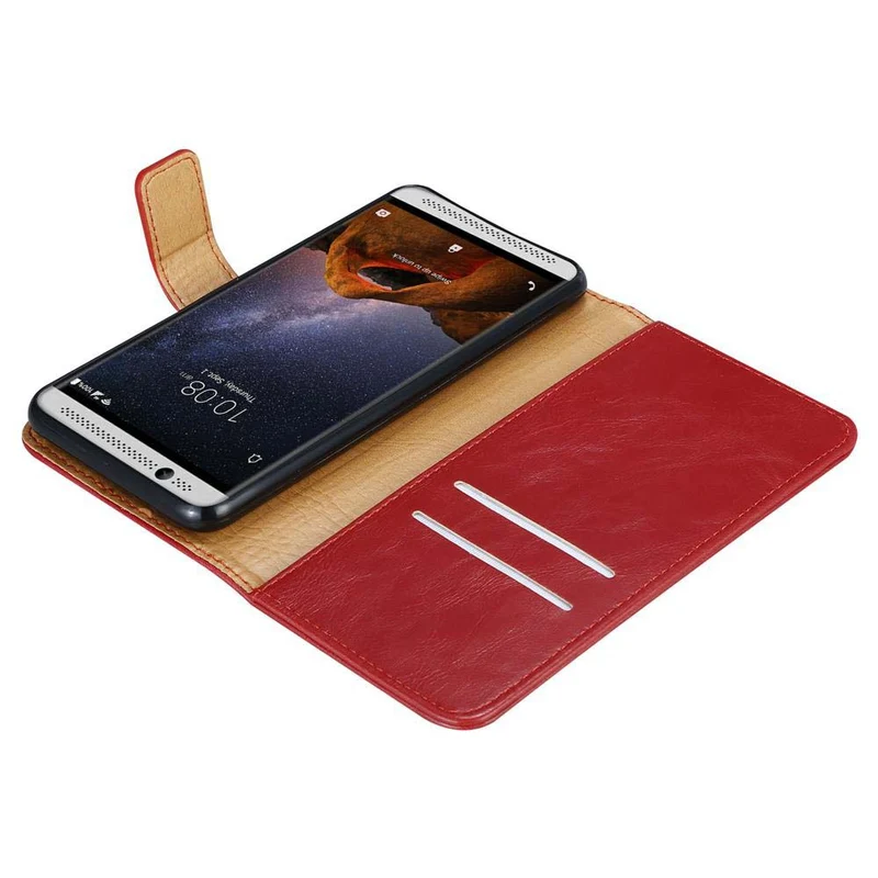 Cadorabo Hülle kompatibel mit ZTE Axon 7 Schutzhülle mit Magnetverschluss, Standfunktion und Kartenfach