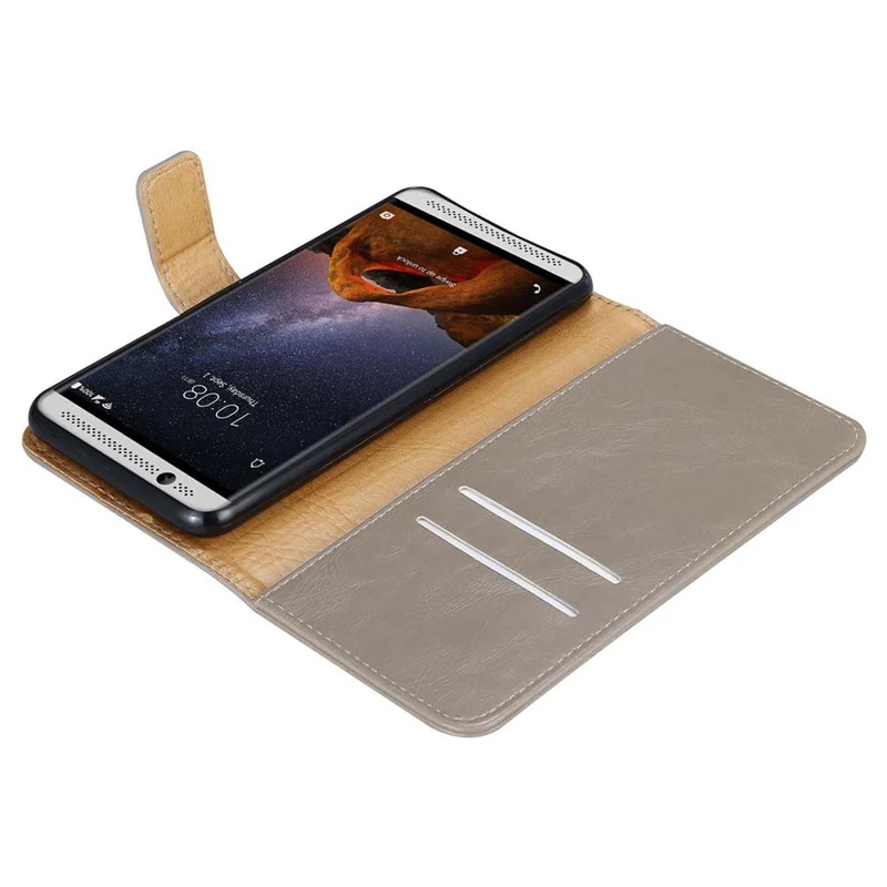 Cadorabo Hülle kompatibel mit ZTE Axon 7 Schutzhülle mit Magnetverschluss, Standfunktion und Kartenfach