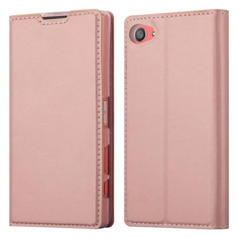 Cadorabo Hülle kompatibel mit Sony Xperia Z5 COMPACT Schutzhülle mit Magnetverschluss, Standfunktion und Kartenfach