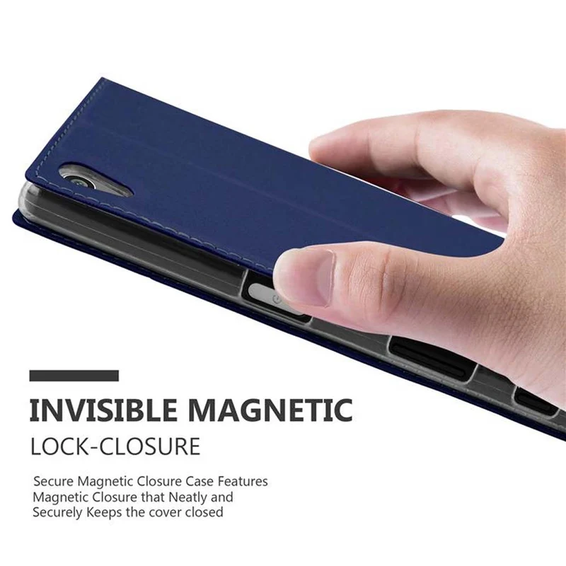 Cadorabo Hülle kompatibel mit Sony Xperia Z5 Schutzhülle mit Magnetverschluss, Standfunktion und Kartenfach
