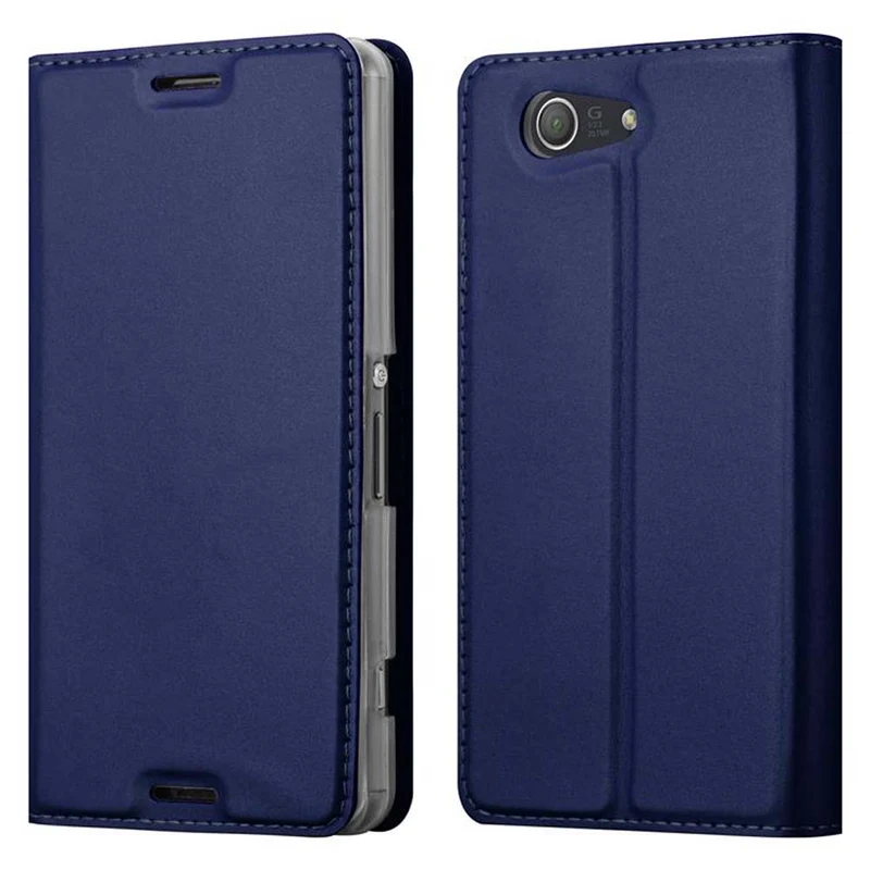 Cadorabo Hülle kompatibel mit Sony Xperia Z3 COMPACT Schutzhülle mit Magnetverschluss, Standfunktion und Kartenfach