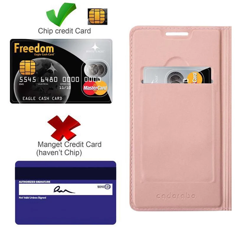Cadorabo Hülle kompatibel mit Sony Xperia Z3 Schutzhülle mit Magnetverschluss, Standfunktion und Kartenfach