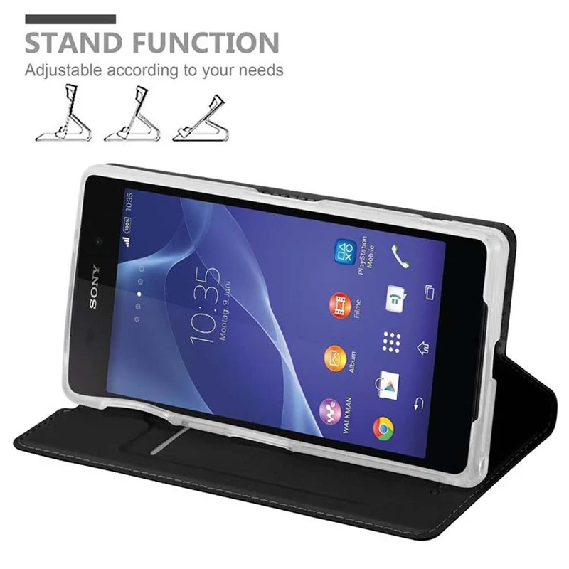 Cadorabo Hülle kompatibel mit Sony Xperia Z2 Schutzhülle mit Magnetverschluss, Standfunktion und Kartenfach