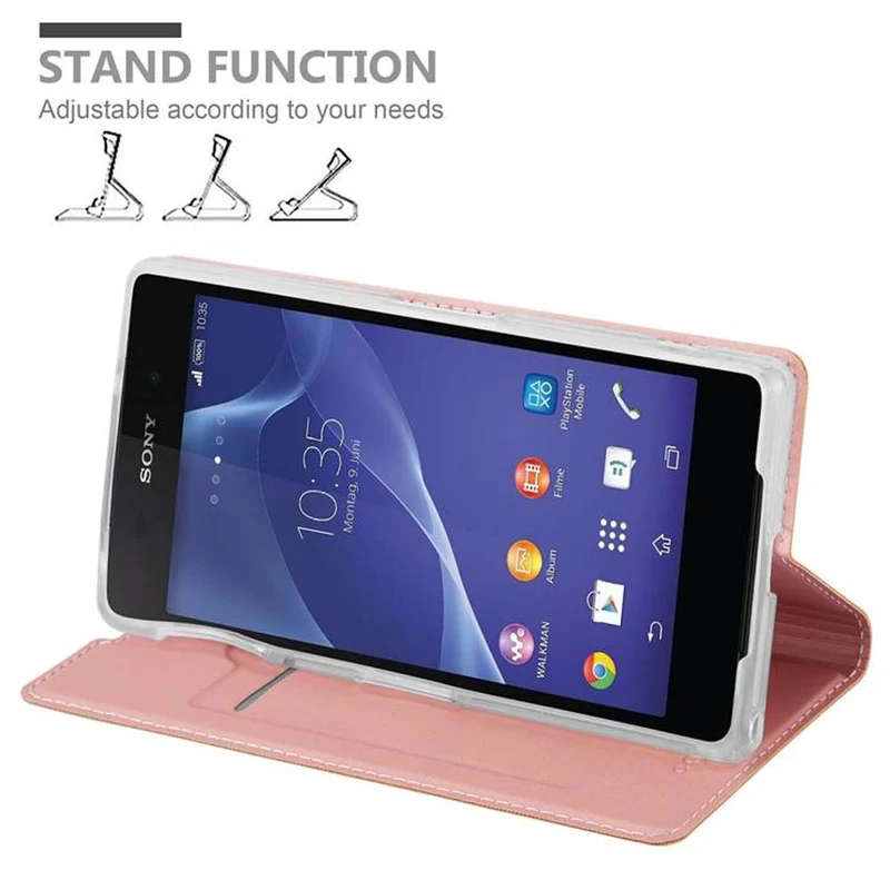 Cadorabo Hülle kompatibel mit Sony Xperia Z2 Schutzhülle mit Magnetverschluss, Standfunktion und Kartenfach
