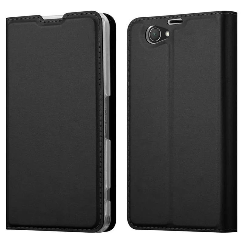 Cadorabo Hülle kompatibel mit Sony Xperia Z1 COMPACT Schutzhülle mit Magnetverschluss, Standfunktion und Kartenfach