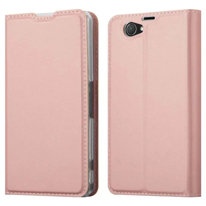 Cadorabo Hülle kompatibel mit Sony Xperia Z1 COMPACT Schutzhülle mit Magnetverschluss, Standfunktion und Kartenfach
