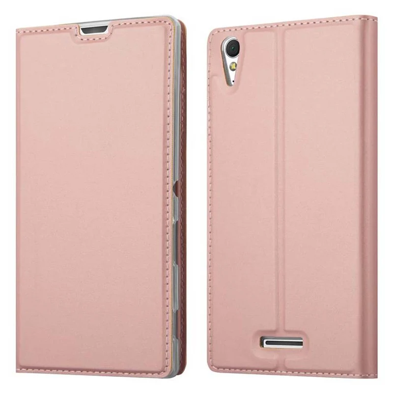Cadorabo Hülle kompatibel mit Sony Xperia T3 Schutzhülle mit Magnetverschluss, Standfunktion und Kartenfach