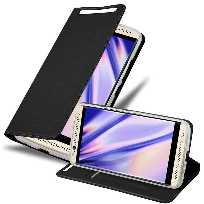 Cadorabo Hülle kompatibel mit ZTE Axon 7 Schutzhülle mit Magnetverschluss, Standfunktion und Kartenfach