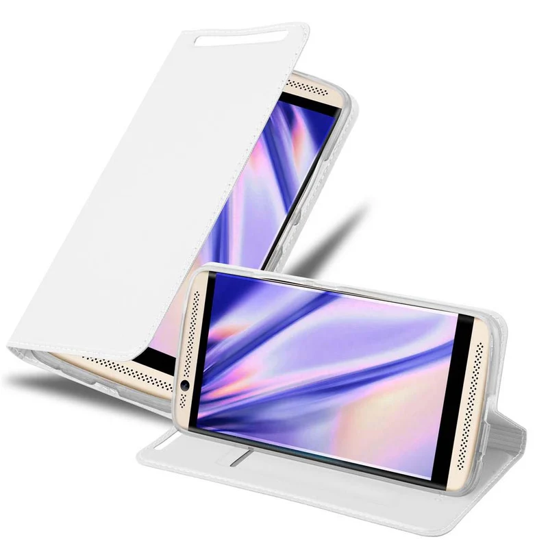 Cadorabo Hülle kompatibel mit ZTE Axon 7 Schutzhülle mit Magnetverschluss, Standfunktion und Kartenfach