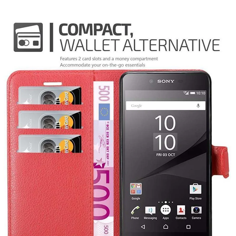 Cadorabo Hülle kompatibel mit Sony Xperia Z5 PREMIUM Schutzhülle mit Magnetverschluss, Standfunktion und Kartenfach