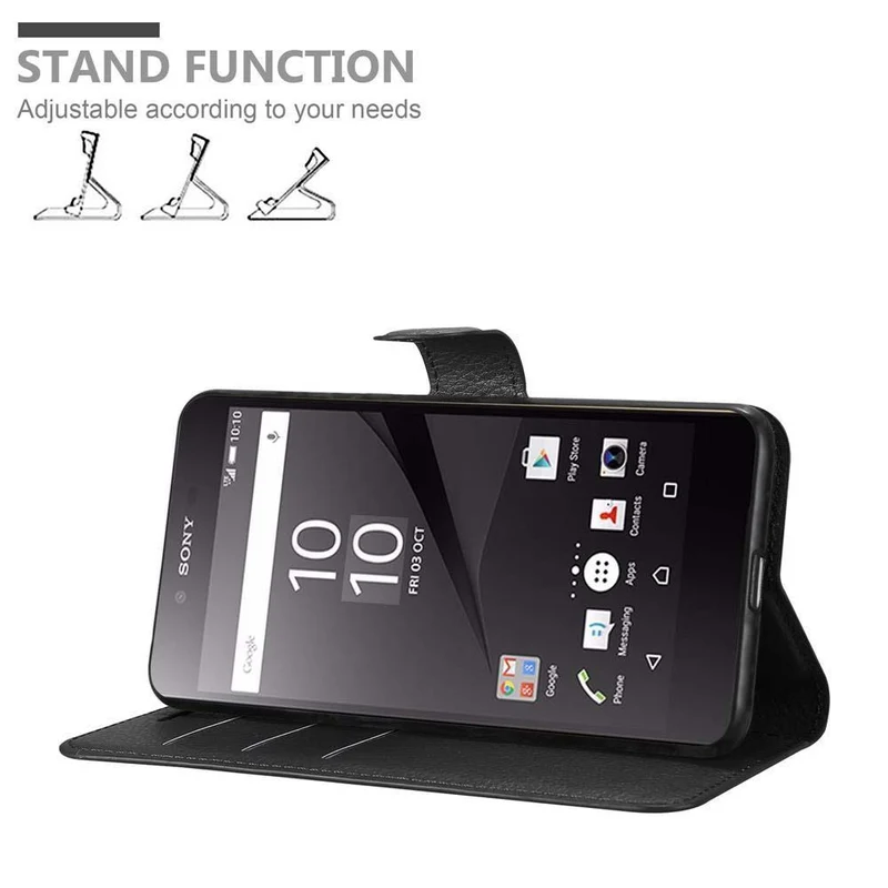 Cadorabo Hülle kompatibel mit Sony Xperia Z5 PREMIUM Schutzhülle mit Magnetverschluss, Standfunktion und Kartenfach
