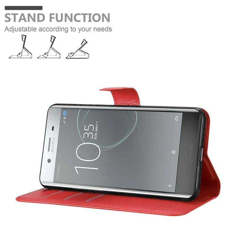 Cadorabo Hülle kompatibel mit Sony Xperia XZ PREMIUM Schutzhülle mit Magnetverschluss, Standfunktion und Kartenfach