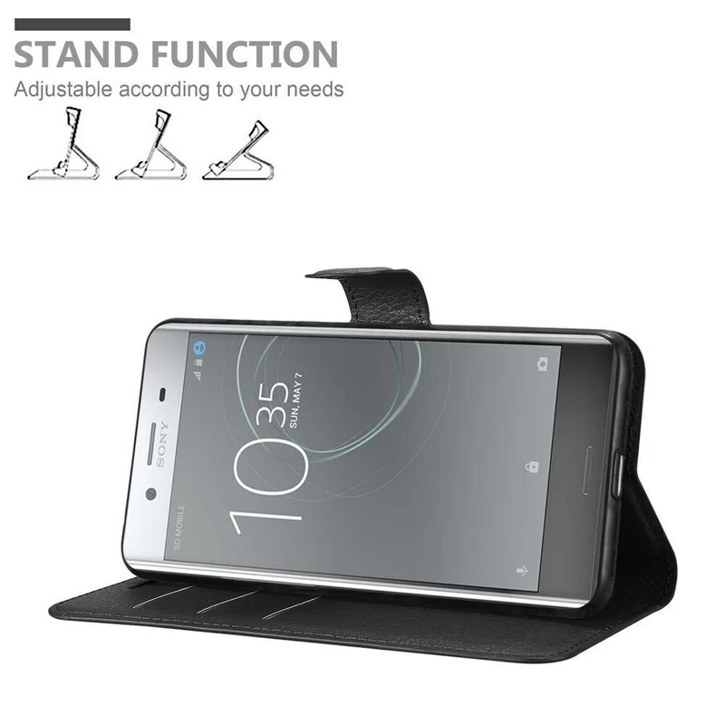 Cadorabo Hülle kompatibel mit Sony Xperia XZ PREMIUM Schutzhülle mit Magnetverschluss, Standfunktion und Kartenfach