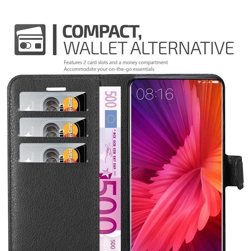 Cadorabo Hülle kompatibel mit Xiaomi Mi MIX 2 Schutzhülle mit Magnetverschluss, Standfunktion und Kartenfach