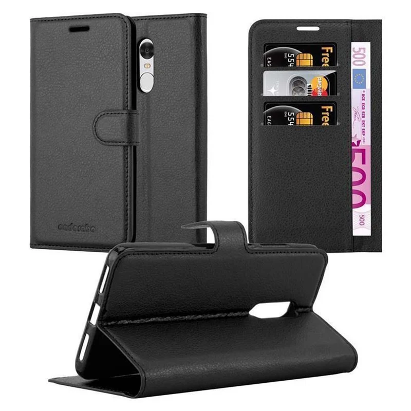 Cadorabo Hülle kompatibel mit Xiaomi RedMi NOTE 4 Schutzhülle mit Magnetverschluss, Standfunktion und Kartenfach