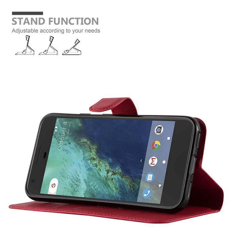 Cadorabo Hülle kompatibel mit Google PIXEL XL Schutzhülle mit Magnetverschluss, Standfunktion und Kartenfach