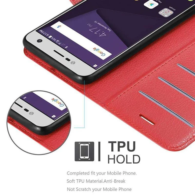 Cadorabo Hülle kompatibel mit ZTE Blade V8 MINI Schutzhülle mit Magnetverschluss, Standfunktion und Kartenfach