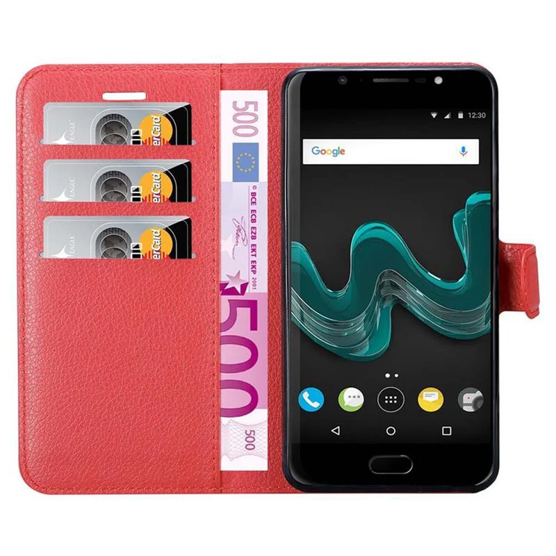 Cadorabo Hülle kompatibel mit WIKO WIM Schutzhülle mit Magnetverschluss, Standfunktion und Kartenfach