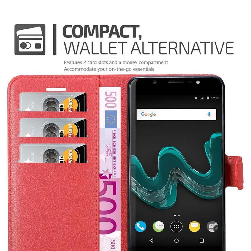 Cadorabo Hülle kompatibel mit WIKO WIM Schutzhülle mit Magnetverschluss, Standfunktion und Kartenfach