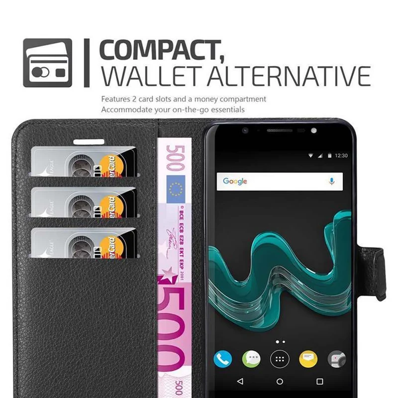 Cadorabo Hülle kompatibel mit WIKO WIM Schutzhülle mit Magnetverschluss, Standfunktion und Kartenfach