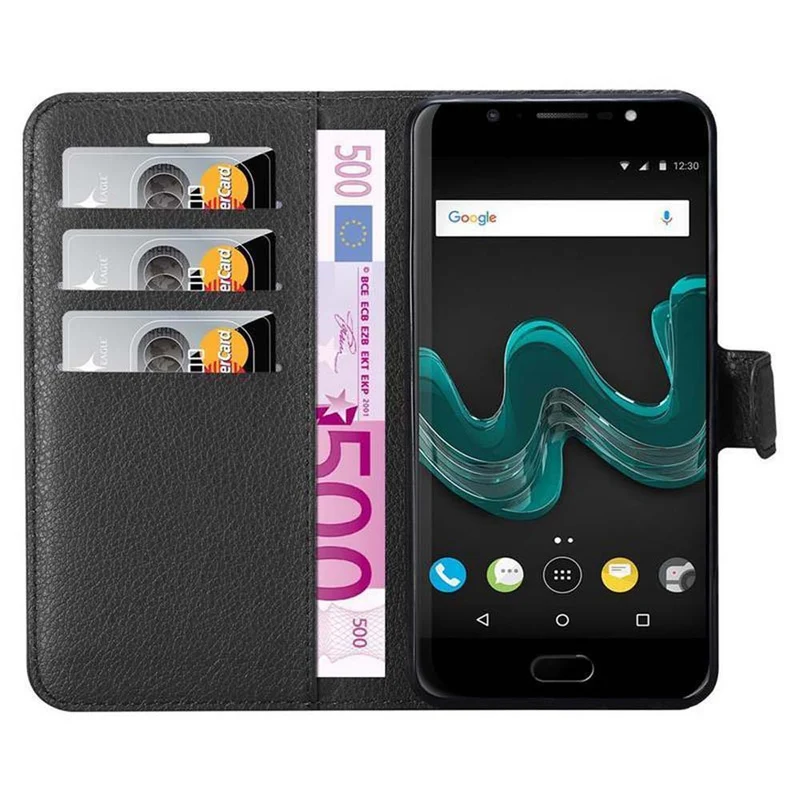 Cadorabo Hülle kompatibel mit WIKO WIM Schutzhülle mit Magnetverschluss, Standfunktion und Kartenfach