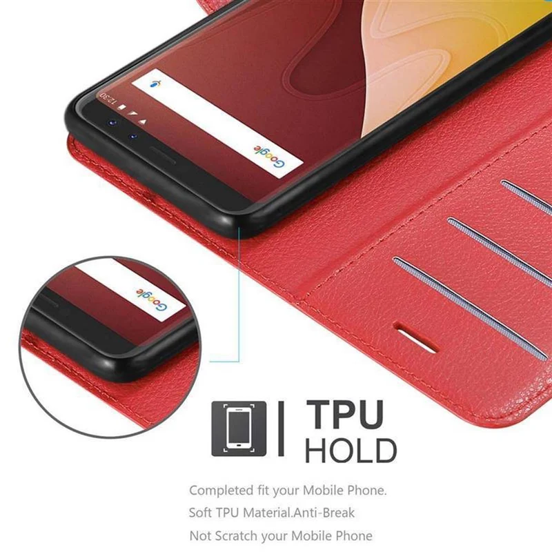 Cadorabo Hülle kompatibel mit WIKO VIEW PRIME Schutzhülle mit Magnetverschluss, Standfunktion und Kartenfach