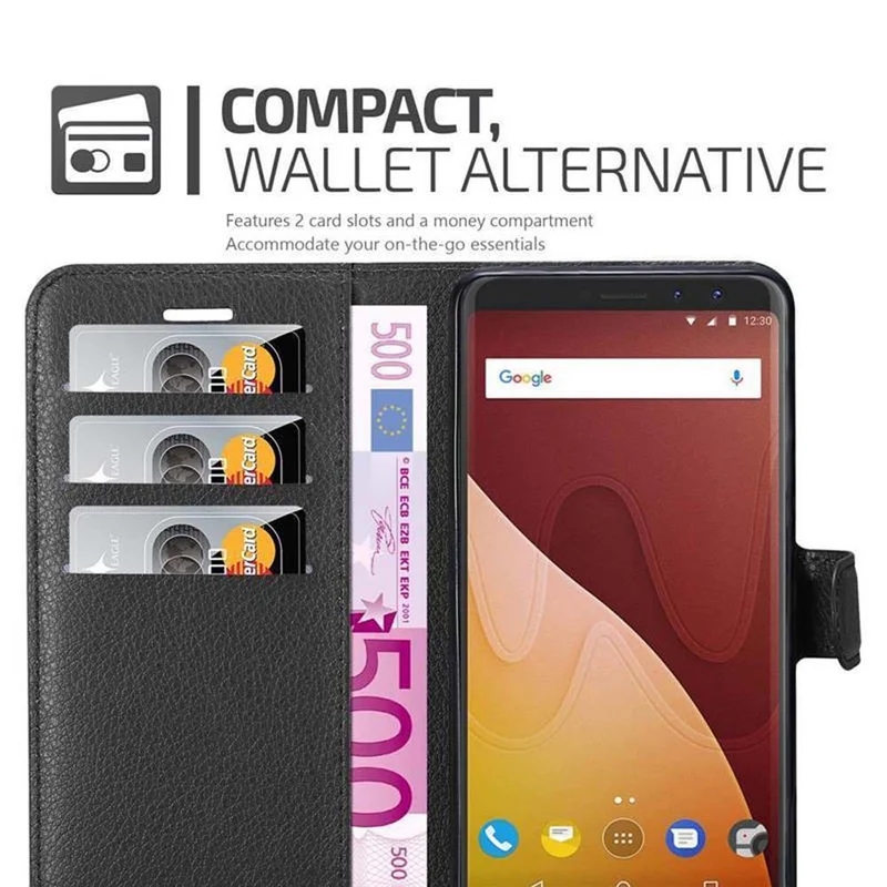 Cadorabo Hülle kompatibel mit WIKO VIEW PRIME Schutzhülle mit Magnetverschluss, Standfunktion und Kartenfach