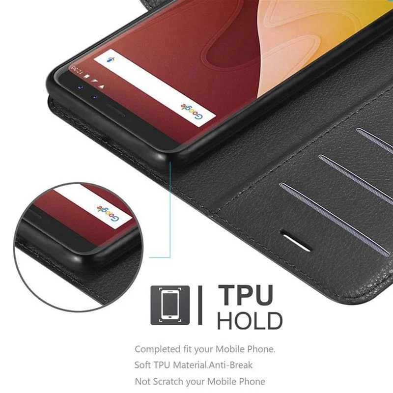 Cadorabo Hülle kompatibel mit WIKO VIEW PRIME Schutzhülle mit Magnetverschluss, Standfunktion und Kartenfach