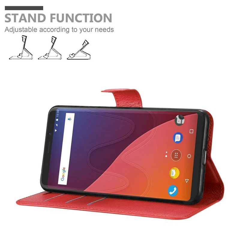 Cadorabo Hülle kompatibel mit WIKO VIEW Schutzhülle mit Magnetverschluss, Standfunktion und Kartenfach