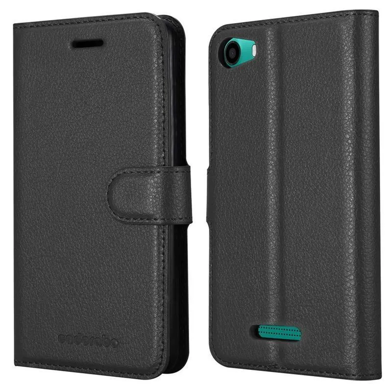 Cadorabo Hülle kompatibel mit WIKO LENNY 2 Schutzhülle mit Magnetverschluss, Standfunktion und Kartenfach