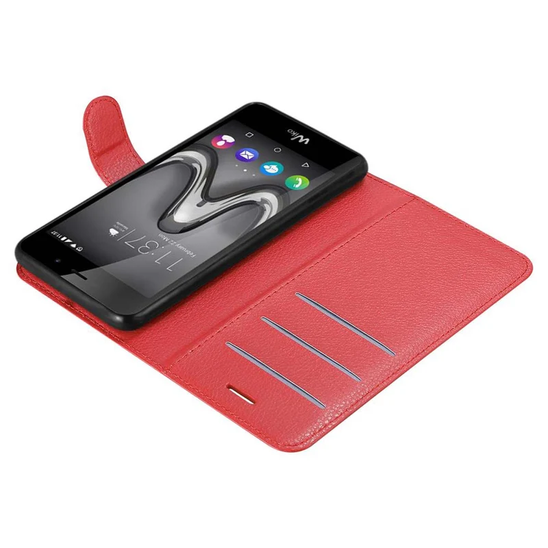 Cadorabo Hülle kompatibel mit WIKO TOMMY 2 Schutzhülle mit Magnetverschluss, Standfunktion und Kartenfach