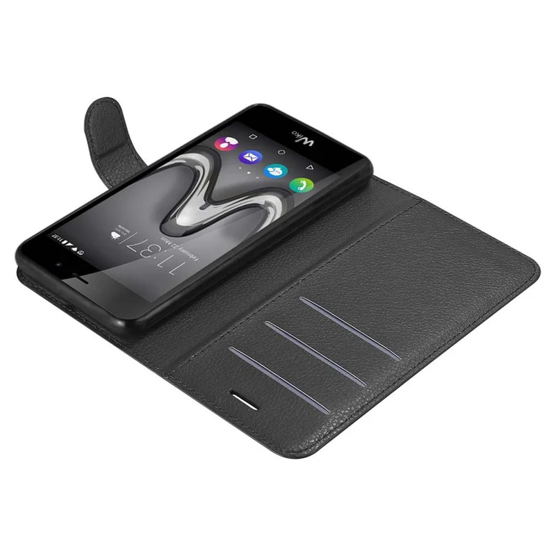 Cadorabo Hülle kompatibel mit WIKO TOMMY 2 Schutzhülle mit Magnetverschluss, Standfunktion und Kartenfach
