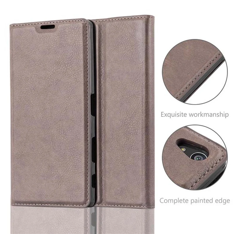 Cadorabo Hülle kompatibel mit Sony Xperia Z5 PREMIUM Schutzhülle mit Magnetverschluss, Standfunktion und Kartenfach