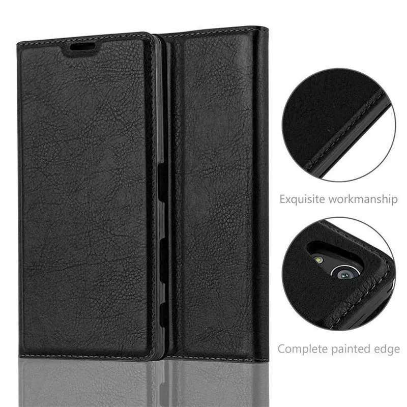 Cadorabo Hülle kompatibel mit Sony Xperia Z5 PREMIUM Schutzhülle mit Magnetverschluss, Standfunktion und Kartenfach