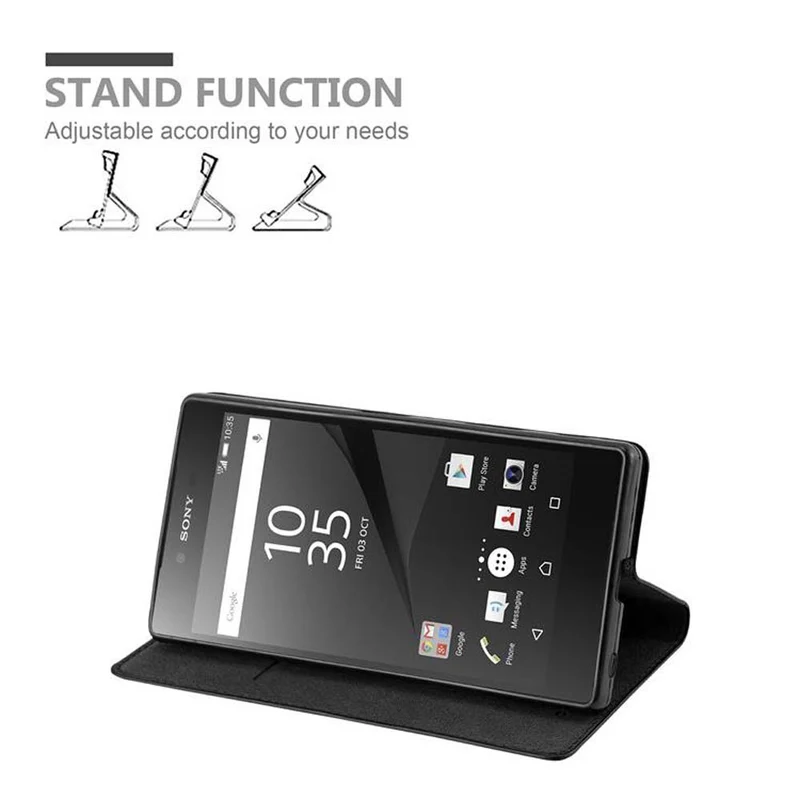 Cadorabo Hülle kompatibel mit Sony Xperia Z5 PREMIUM Schutzhülle mit Magnetverschluss, Standfunktion und Kartenfach