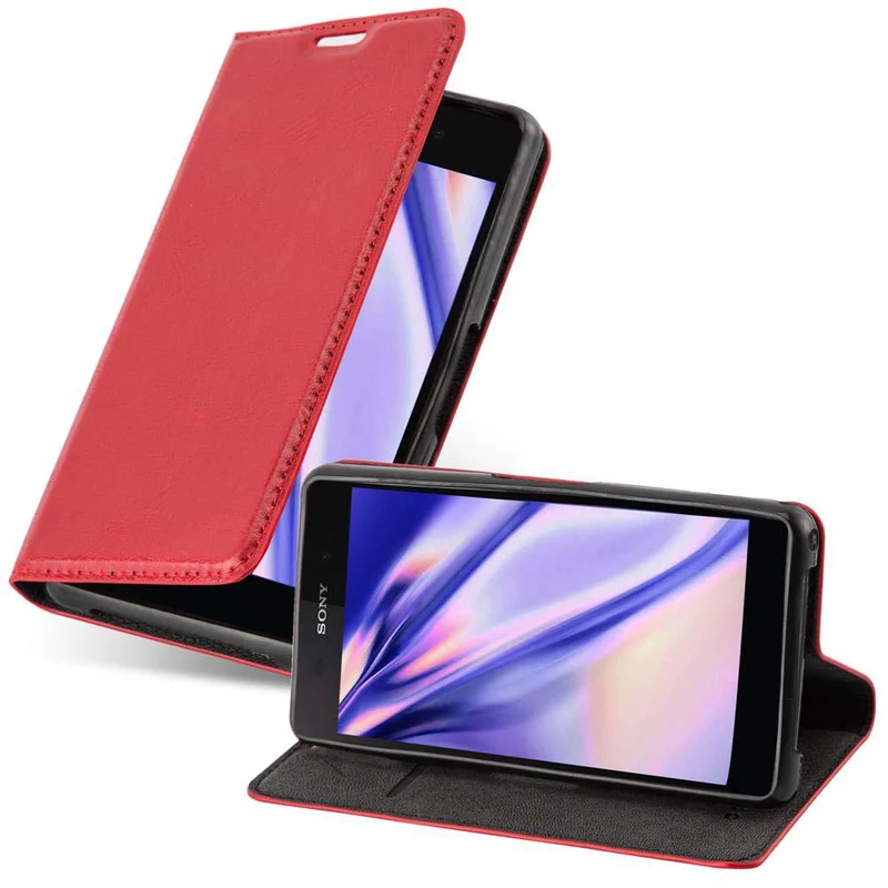 Cadorabo Hülle kompatibel mit Sony Xperia Z2 COMPACT Schutzhülle mit Magnetverschluss, Standfunktion und Kartenfach